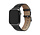 Strap-it Bracelet cuir motif crocodile Apple Watch (noir)