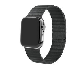 Strap-it Bracelet cuir Loop Apple Watch (noir)