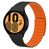 Strap-it Strap-it Bracelet silicone magnétique Galaxy Watch 4 44mm (noir/orange) Strap-it Strap-it Bracelet silicone magnétique Galaxy Watch 4 44mm (noir/orange)