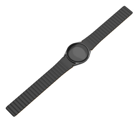 Strap-it Strap-it Bracelet silicone magnétique Galaxy Watch 4 Classic 46mm (noir/orange)