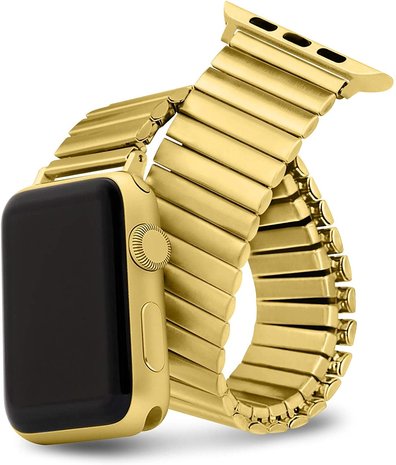 Strap-it Strap-it Bracelet extensible acier Apple Watch (or)