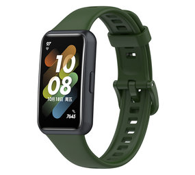 Strap-it Bracelet TPU Huawei Band 7 (vert armée)