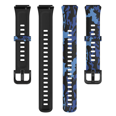 Strap-it Strap-it Bracelet camouflage Huawei Band 7 (bleu)