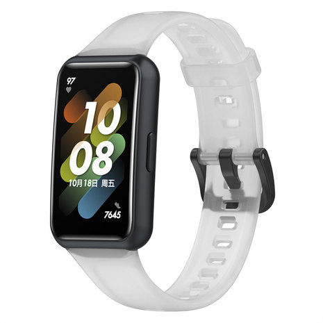 Strap-it Strap-it Bracelet silicone Huawei Band 7 (blanc transparent)