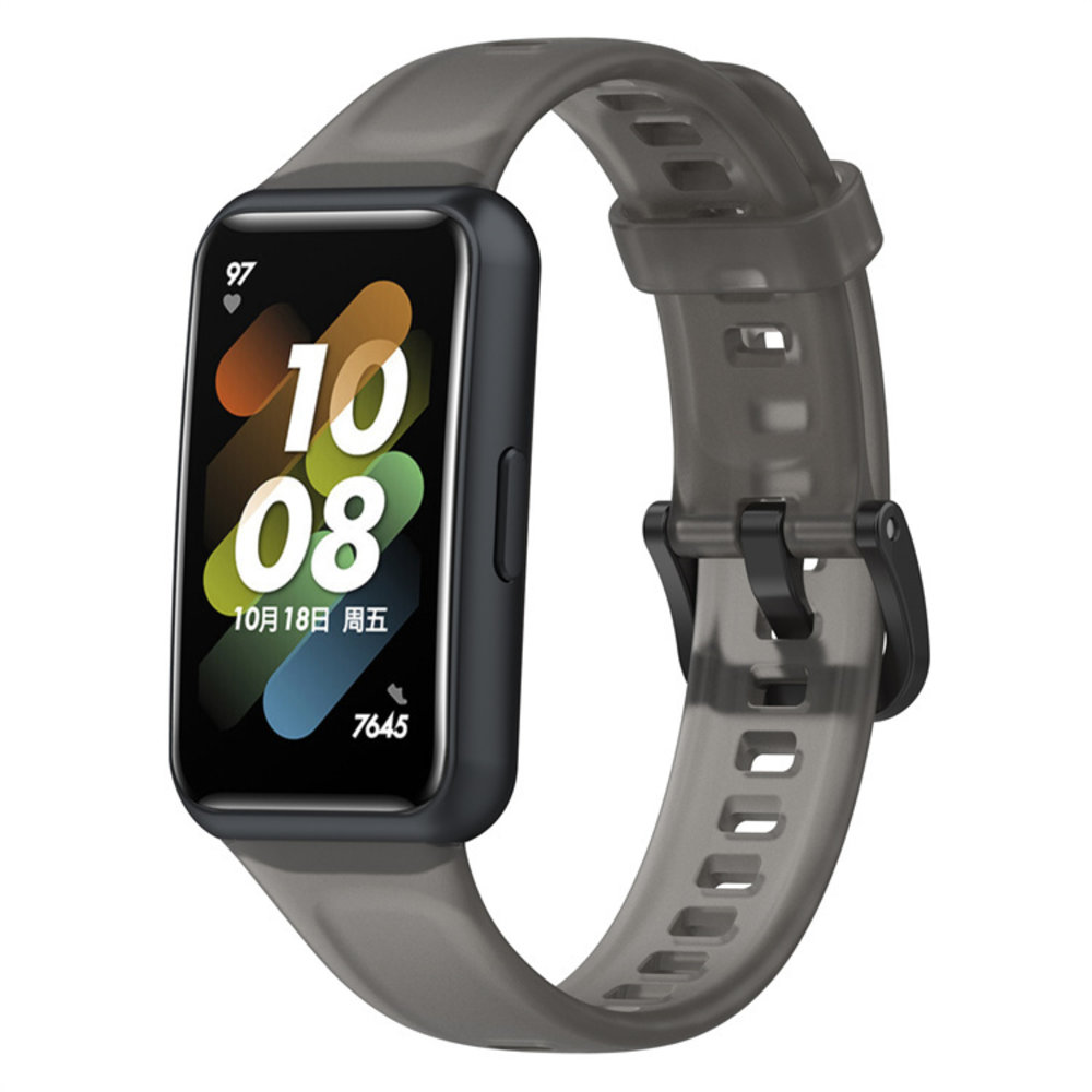 Strap-it Strap-it Bracelet silicone Huawei Band 7 (noir transparent)