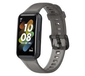 Strap-it Bracelet silicone Huawei Band 7 (noir transparent)