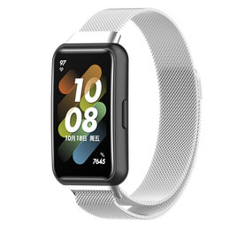 Strap-it Bracelet Milanais Huawei Band 7 (argent)