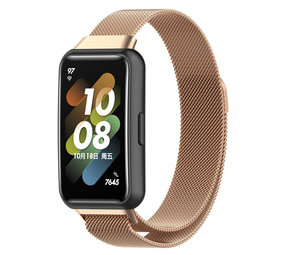 Strap-it Bracelet Milanais Huawei Band 7 (or rose)