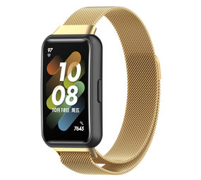 Strap-it Bracelet Milanais Huawei Band 7 (or)