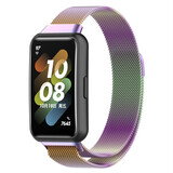 Strap-it Bracelet Milanaise Huawei Band 7 (arc-en-ciel)