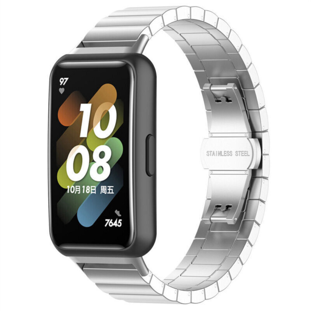 Strap-it Strap-it Bracelet métal Huawei Band 7 (argent)