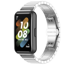 Strap-it Bracelet métal Huawei Band 7 (argent)