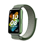 Strap-it Bracelet nylon Huawei Band 7 (gris-vert) Strap-it Bracelet nylon Huawei Band 7 (gris-vert)