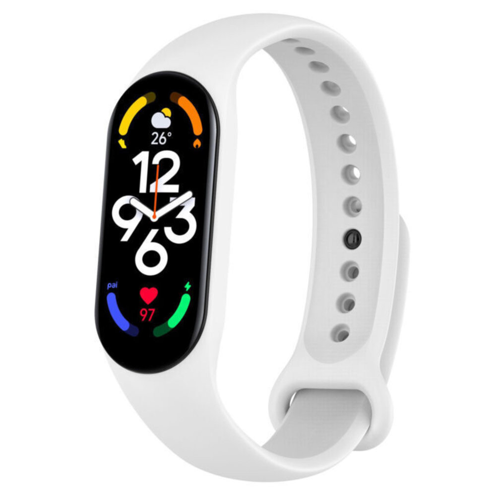 Strap-it Strap-it Bracelet silicone Xiaomi Mi Band 7 (blanc)
