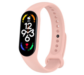 Strap-it Bracelet silicone Xiaomi Mi Band 7 (rose clair)
