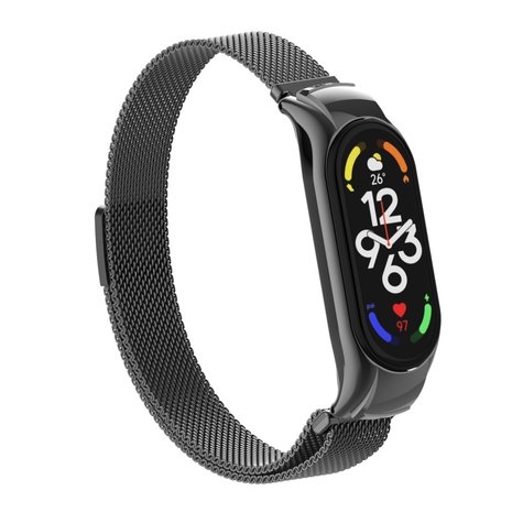 Strap-it Strap-it Bracelet Milanais Xiaomi Mi Band 7 (noir)