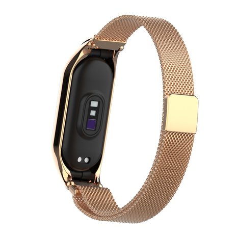 Strap-it Strap-it Bracelet Milanais Xiaomi Mi Band 7 (or rose)