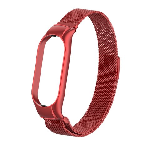 Strap-it Strap-it Bracelet Milanais Xiaomi Mi Band 7 (rouge)