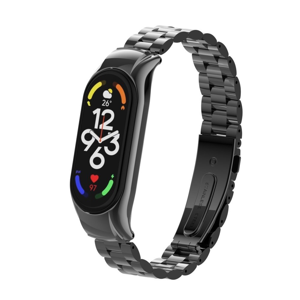 Strap-it Strap-it Bracelet acier Xiaomi Mi Band 7 (noir) Strap-it Strap-it Bracelet acier Xiaomi Mi Band 7 (noir)
