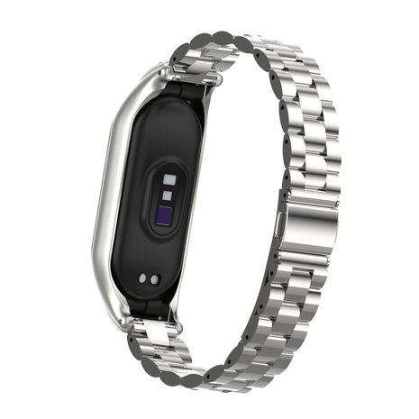 Strap-it Strap-it Bracelet acier Xiaomi Mi Band 7 (argent)