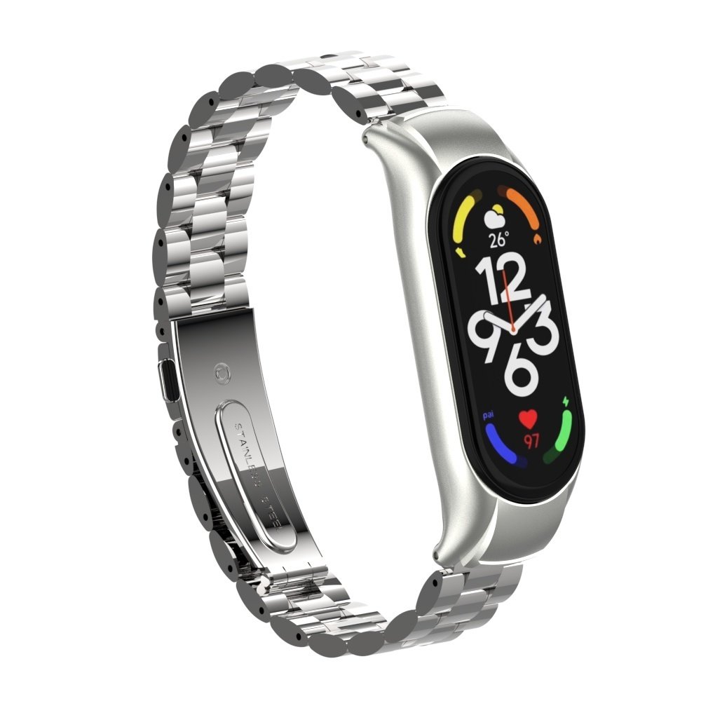 Strap-it Strap-it Bracelet acier Xiaomi Mi Band 7 (argent)