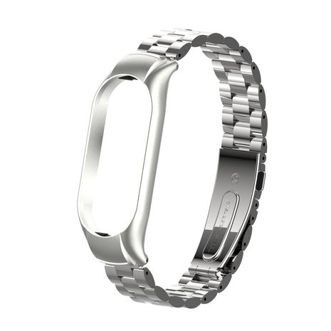 Strap-it Strap-it Bracelet acier Xiaomi Mi Band 7 (argent)