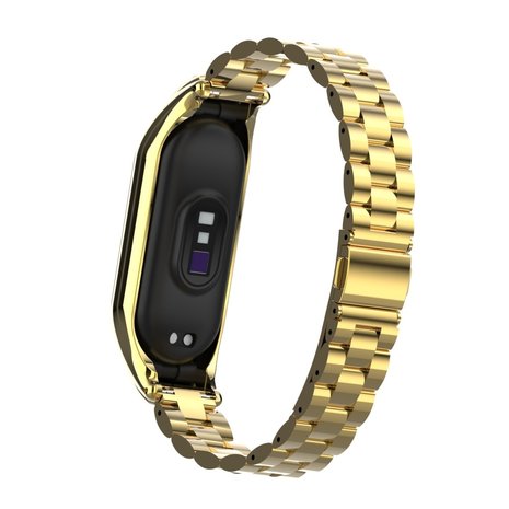 Strap-it Strap-it Bracelet acier Xiaomi Mi Band 7 (or)