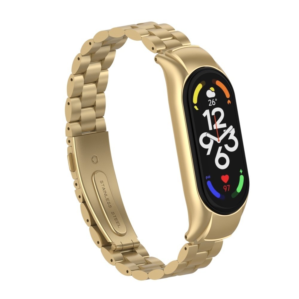 Strap-it Strap-it Bracelet acier Xiaomi Mi Band 7 (or champagne)