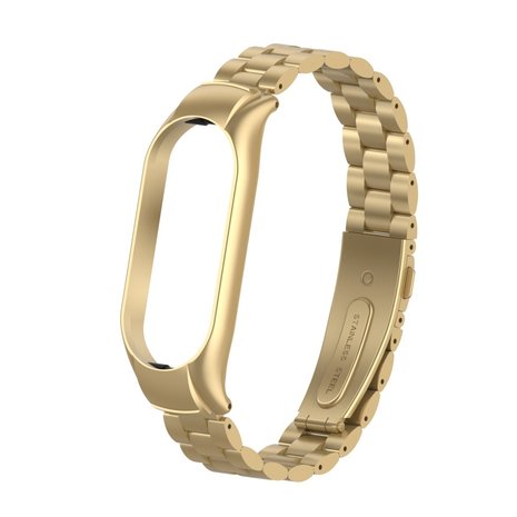 Strap-it Strap-it Bracelet acier Xiaomi Mi Band 7 (or champagne)