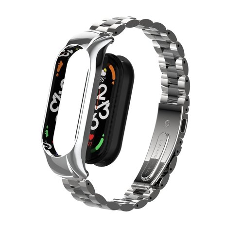 Acheter Bracelet en métal pour Xiaomi Mi Band 8 7 6 5 4 3, chaîne en Denim,  en acier inoxydable, à la mode, Bracelet de remplacement