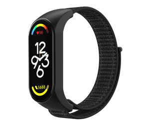 Strap-it Bracelet nylon Xiaomi Mi Band 7 (noir)