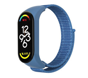 Strap-it Bracelet nylon Xiaomi Mi Band 7 (bleu)