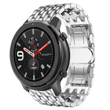 Strap-it Bracelet acier dragon Xiaomi Amazfit GTR (argent)