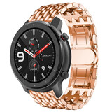 Strap-it Bracelet acier dragon Xiaomi Amazfit GTR (or rose)