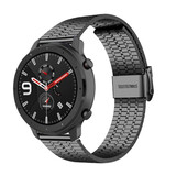 Strap-it Bracelet acier inoxydable Xiaomi Amazfit GTR (noir)