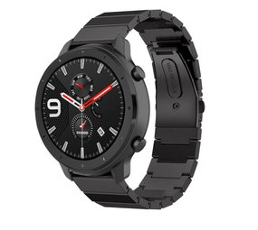 Strap-it Bracelet acier métal Xiaomi Amazfit GTR (noir)