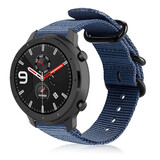 Strap-it Bracelet nylon boucle Xiaomi Amazfit GTR (bleu)