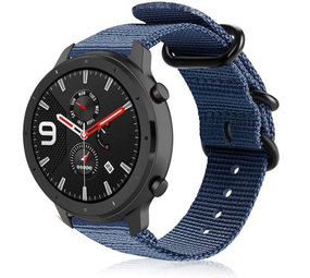 Strap-it Bracelet nylon boucle Xiaomi Amazfit GTR (bleu)