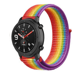 Strap-it Bracelet nylon Xiaomi Amazfit GTR (arc-en-ciel)