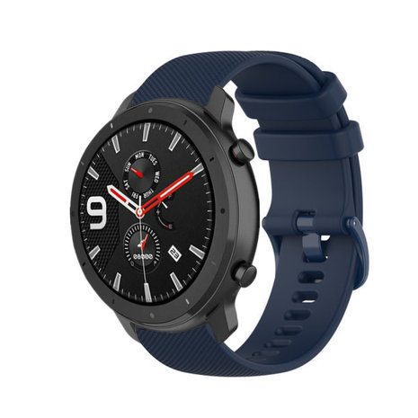 Strap-it Strap-it Bracelet silicone luxe Xiaomi Amazfit GTR (bleu foncé)