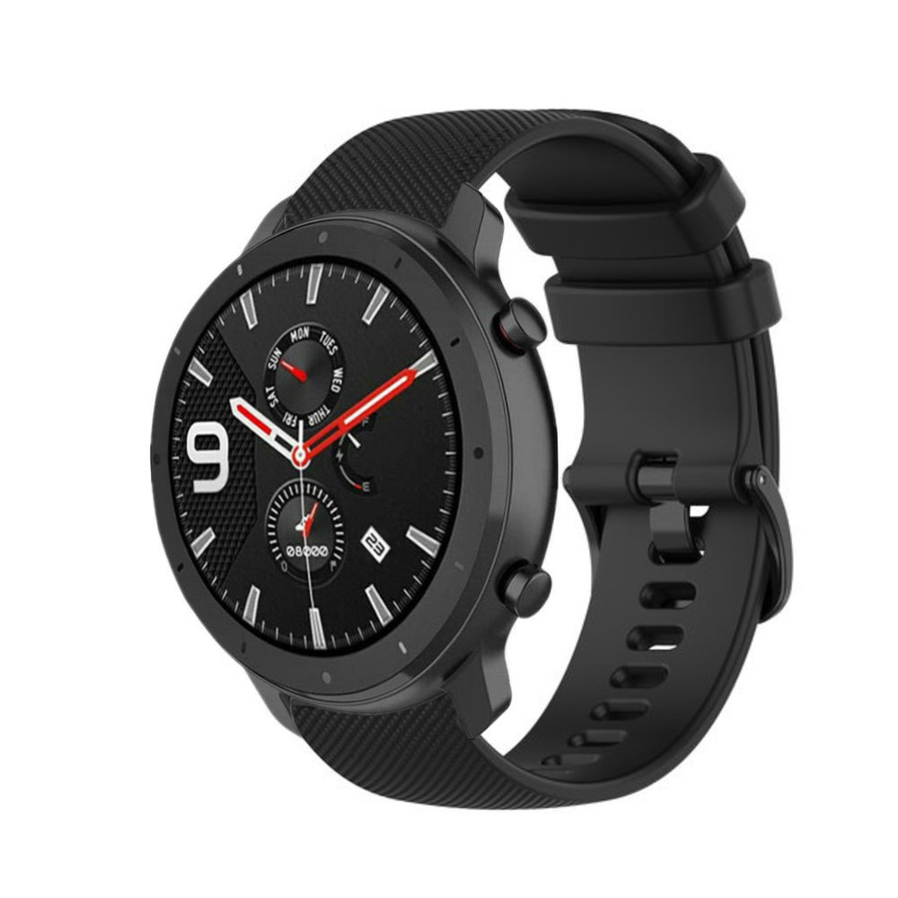 Strap-it Strap-it Bracelet silicone luxe Xiaomi Amazfit GTR (noir)