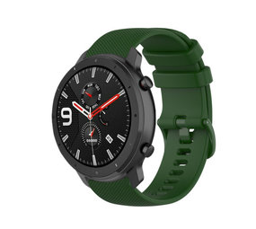 Strap-it Bracelet silicone luxe Xiaomi Amazfit GTR (vert armée)