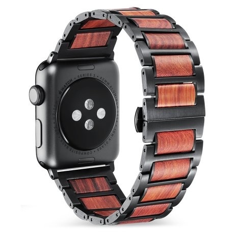 Apple Watch Bracelets en bois et acier