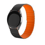 Strap-it Bracelet silicone magnétique Xiaomi Amazfit GTR (noir/orange)