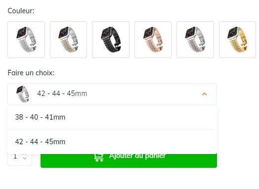 Choisir taille Bracelets Apple Watch 7
