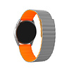 Strap-it Strap-it Samsung Galaxy Watch 4 Classic Bracelet en silicone magnétique 42 mm (Gris/Orange)