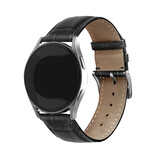 Strap-it Bracelet cuir motif crocodile Samsung Galaxy Watch 4 Classic 42mm (noir)