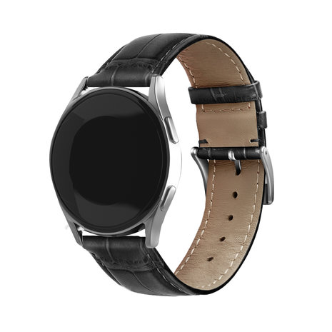 Strap-it Strap-it Samsung Galaxy Watch 4 Classic Bracelet cuir grain crocodile 46mm (noir)