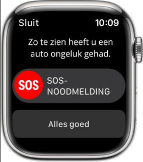 Apple Watch 8 Détection des collisions