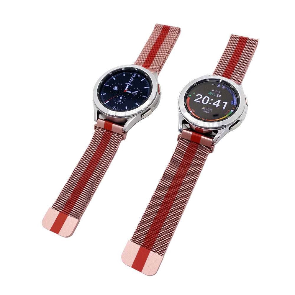 Strap-it Strap-it Bracelet Milanais Samsung Galaxy Watch 5 - 40mm (rouge/rose)